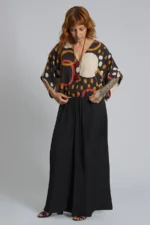 Blusa Cropped Estampada Preta - Imagem 5