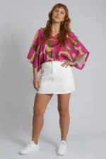 Blusa Cropped Estampada Rosa - Imagem 5