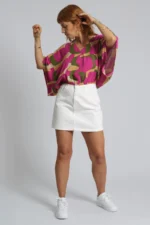 Blusa Cropped Estampada Rosa - Imagem 3