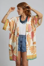 Kimono Estampado Off White