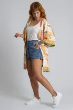 Kimono Estampado Off White - Imagem 3