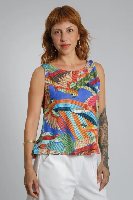 Regata Estampada Araras