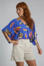 Blusa Cropped Estampada Bananas