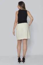 Saia Curta com Linho e Viscose - Imagem 4